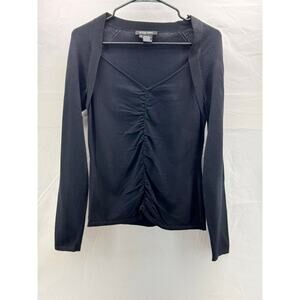 Etcetera black women’s medium fitted long sleeved sweater